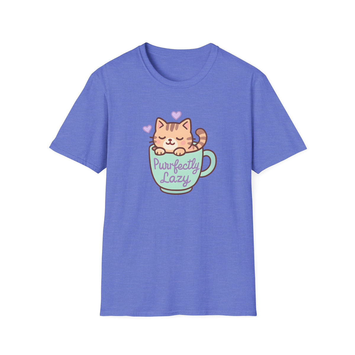 Perfectly Lazy Cat T-Shirt – Funny Couch Potato Cat Lover Graphic Tee