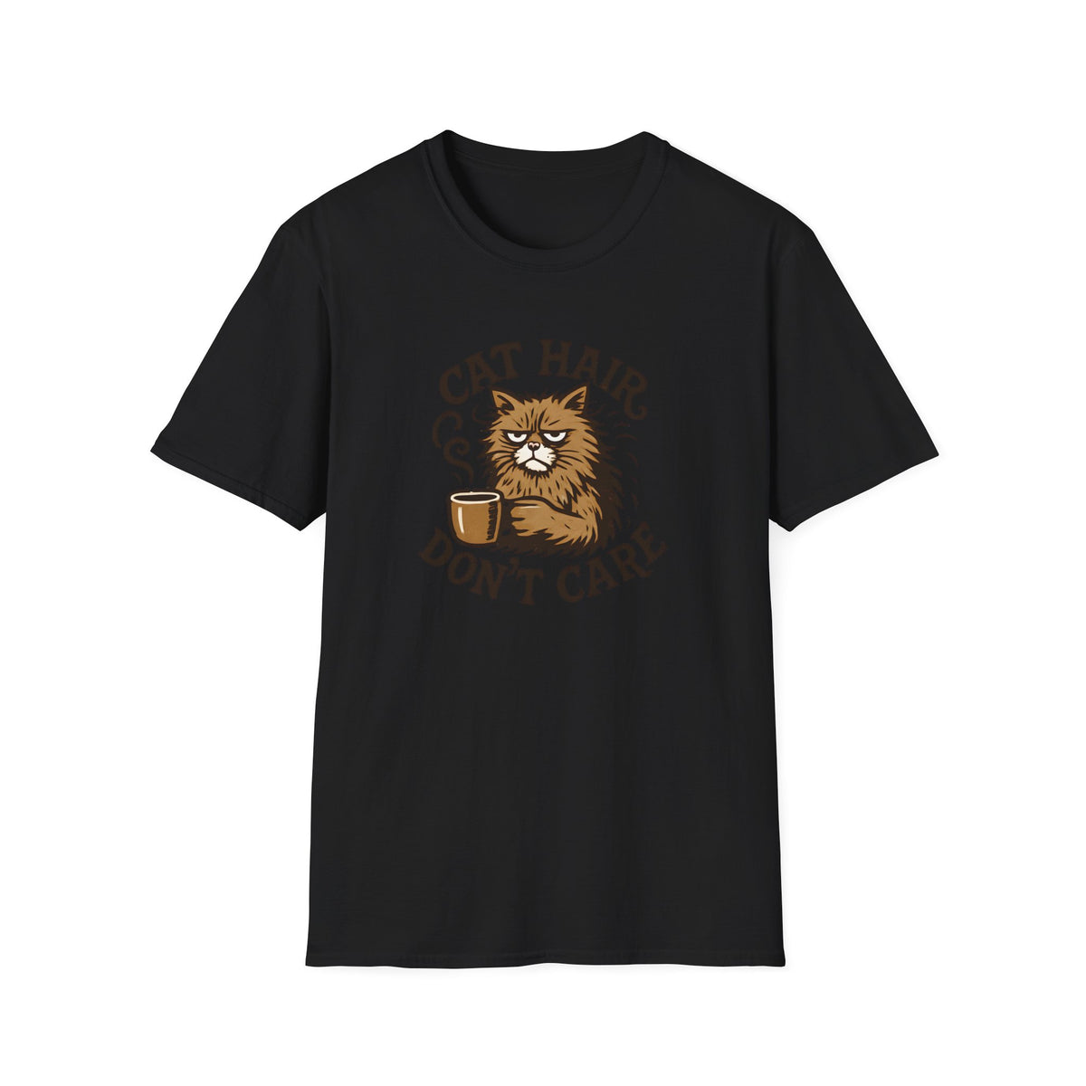 Cat Hair Don’t Care T-Shirt – Funny Cat Mom Tee