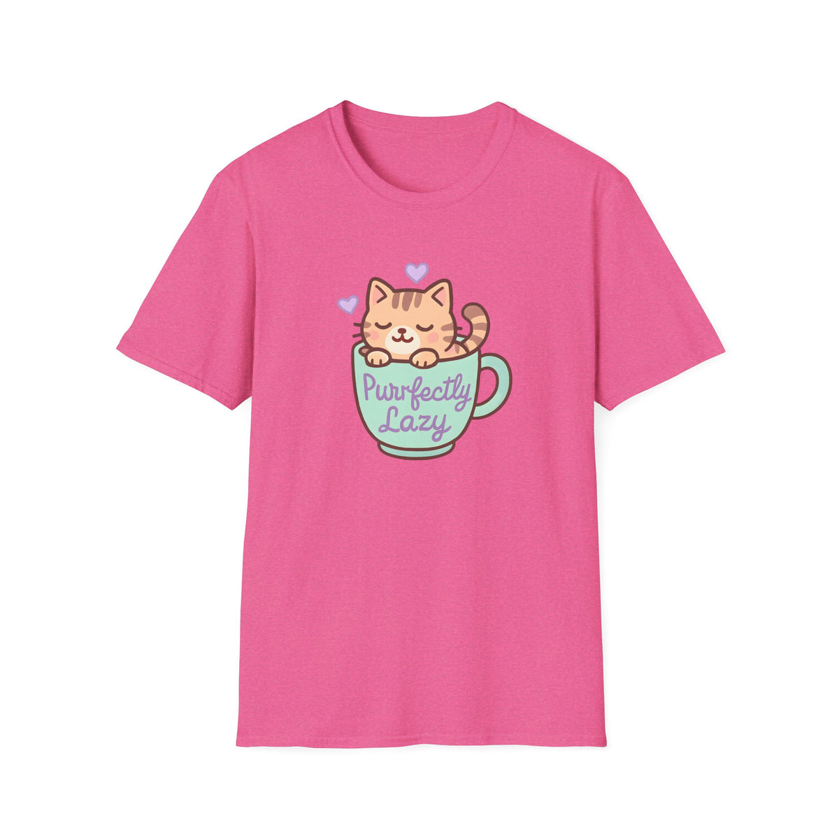 Perfectly Lazy Cat T-Shirt – Funny Couch Potato Cat Lover Graphic Tee