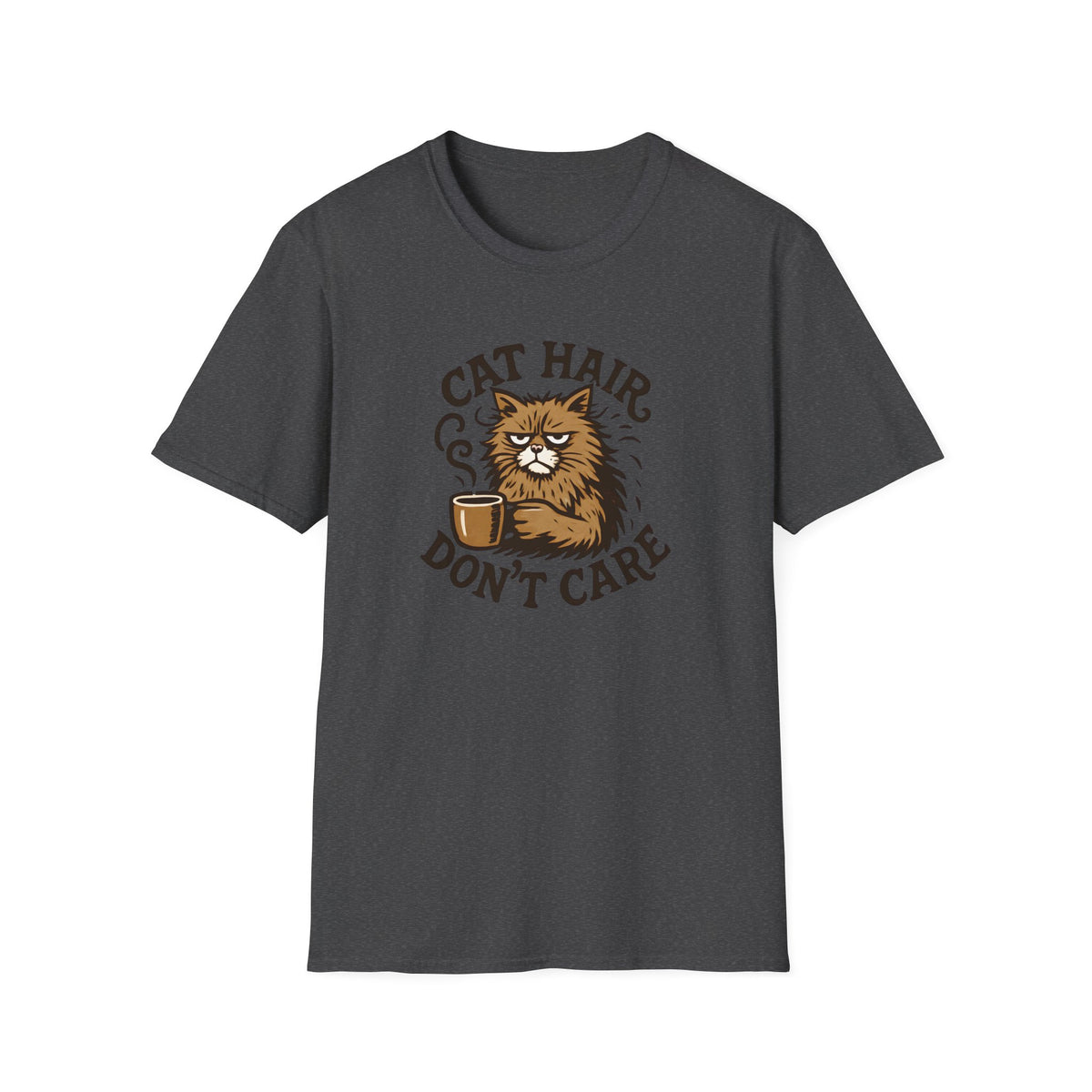 Cat Hair Don’t Care T-Shirt – Funny Cat Mom Tee