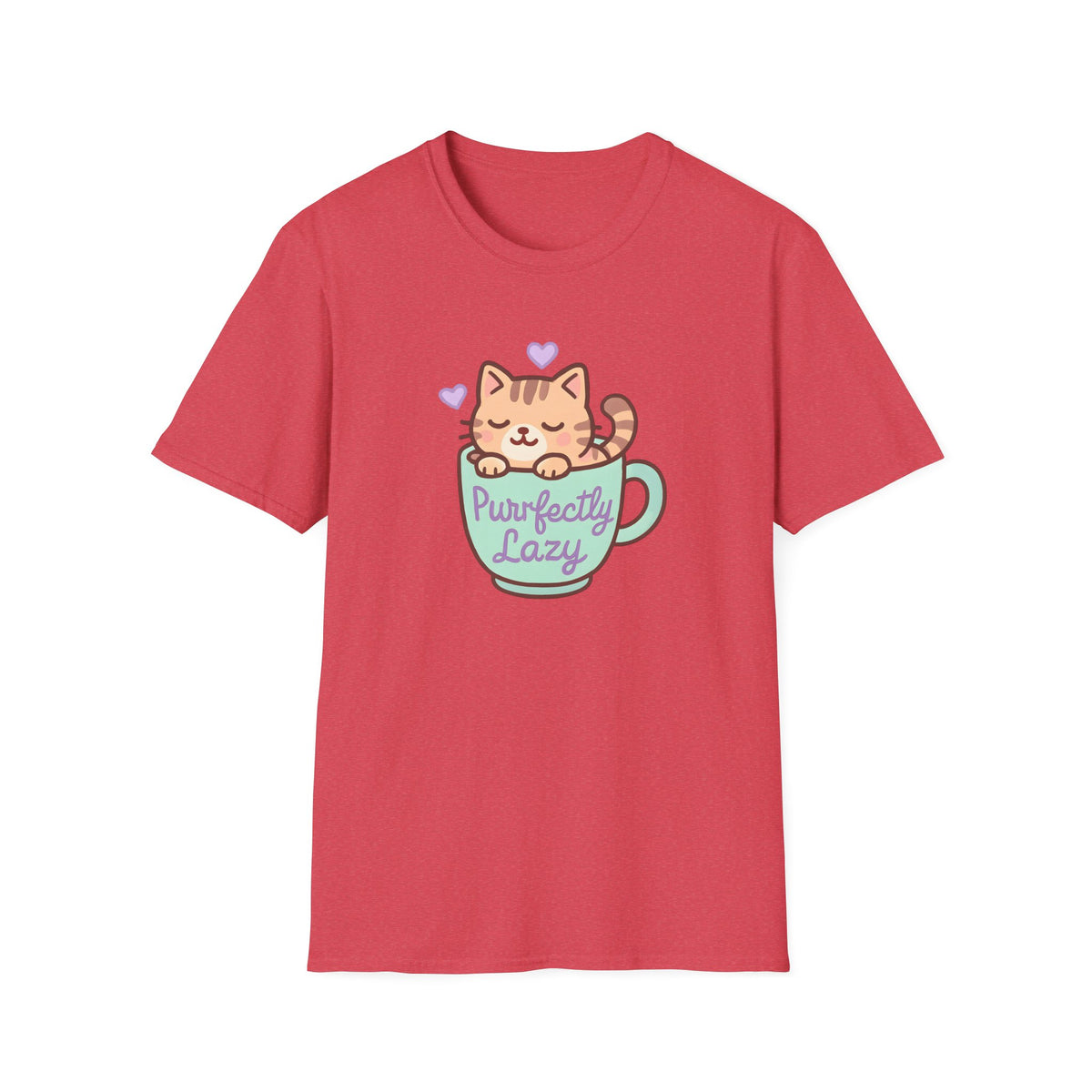 Perfectly Lazy Cat T-Shirt – Funny Couch Potato Cat Lover Graphic Tee
