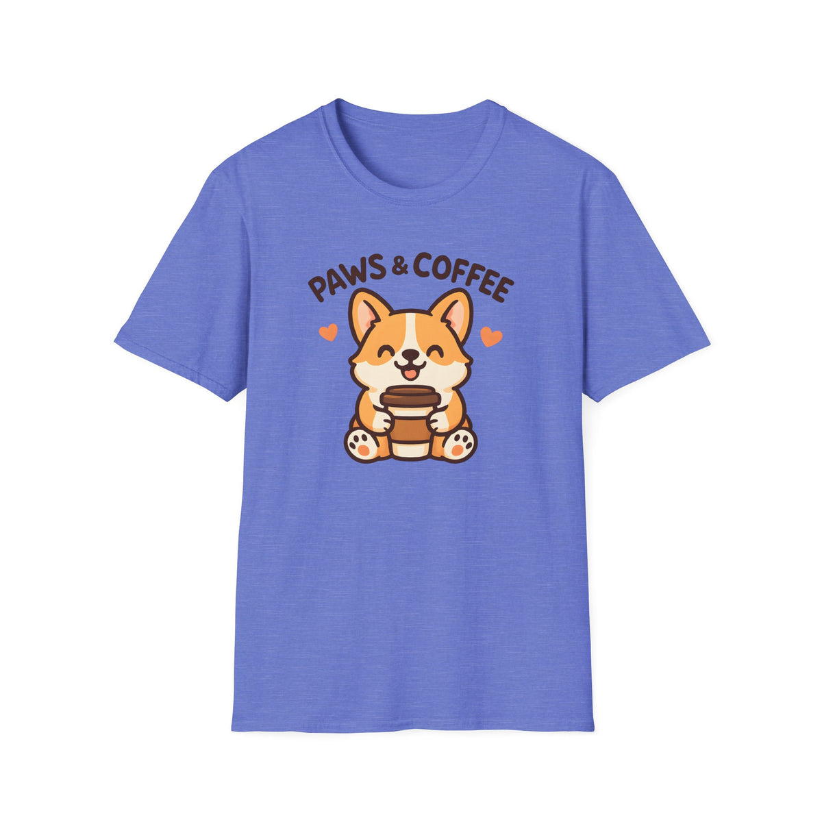 Paws and Coffee T-Shirt – Funny Gift for Dog Moms Who Love Coffee