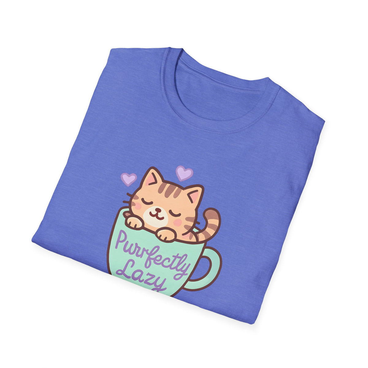 Perfectly Lazy Cat T-Shirt – Funny Couch Potato Cat Lover Graphic Tee