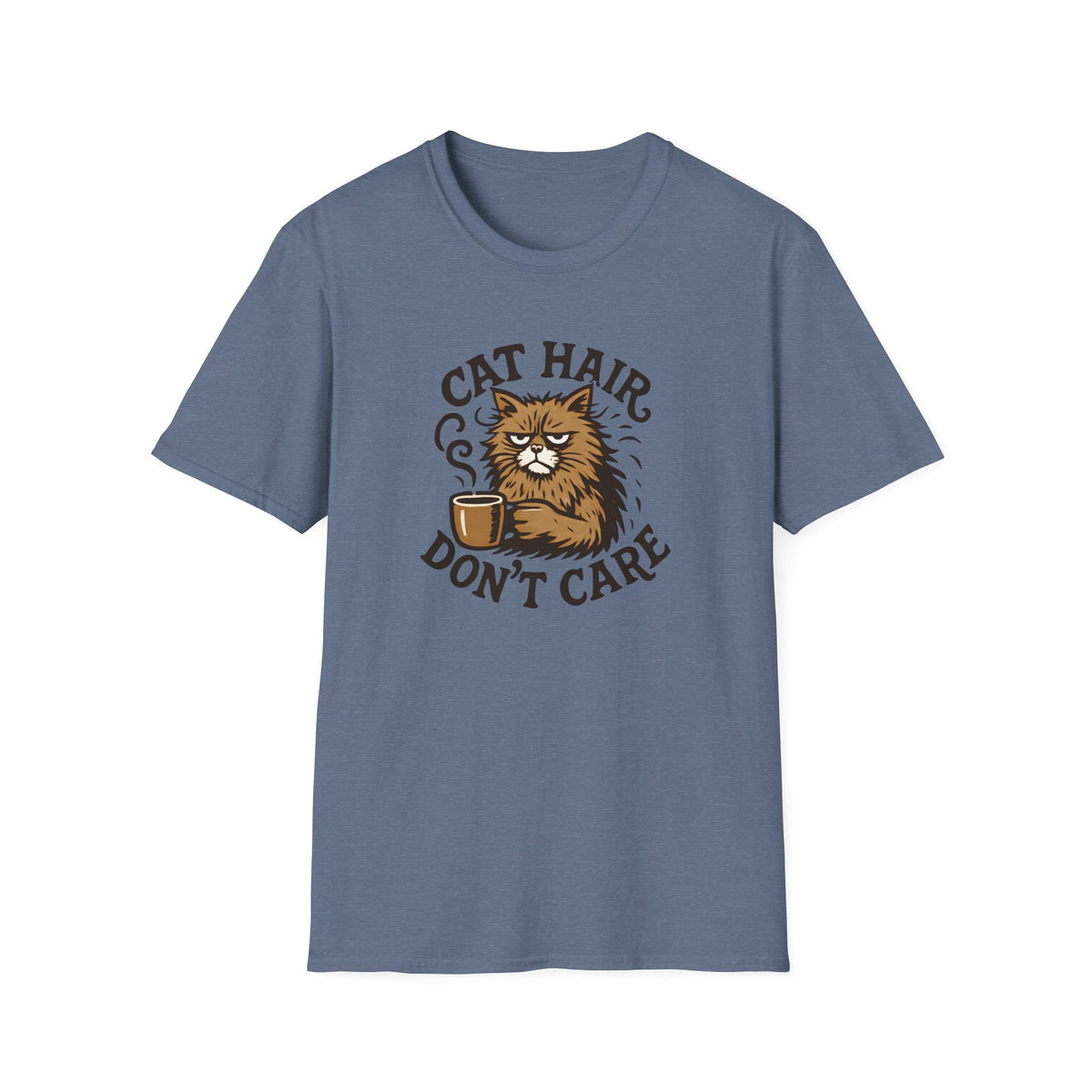 Cat Hair Don’t Care T-Shirt – Funny Cat Mom Tee