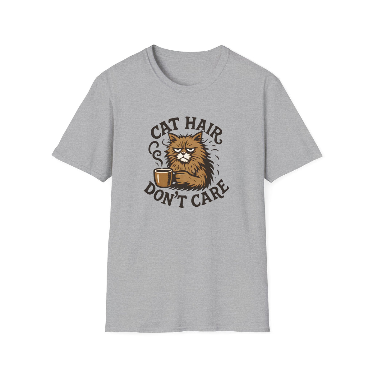 Cat Hair Don’t Care T-Shirt – Funny Cat Mom Tee