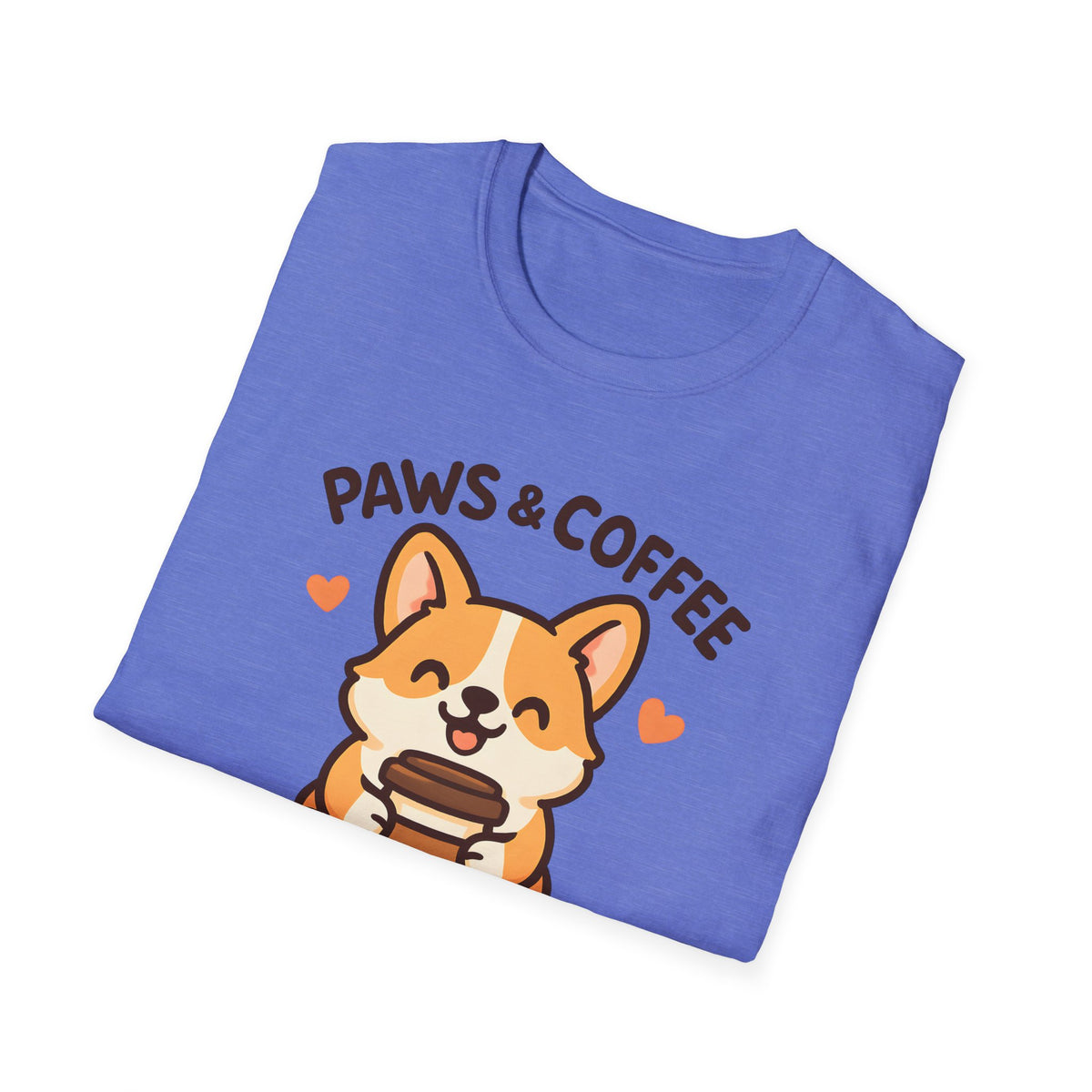 Paws and Coffee T-Shirt – Funny Gift for Dog Moms Who Love Coffee