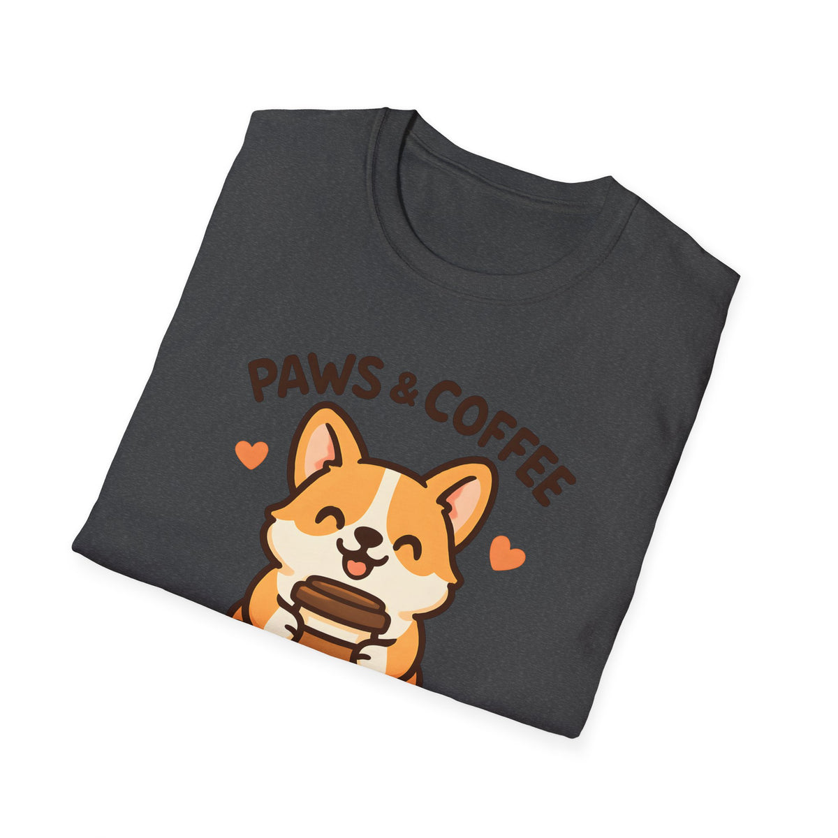 Paws and Coffee T-Shirt – Funny Gift for Dog Moms Who Love Coffee