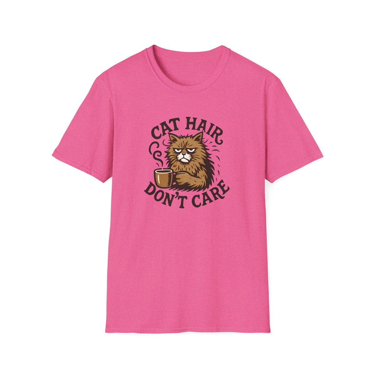 Cat Hair Don’t Care T-Shirt – Funny Cat Mom Tee