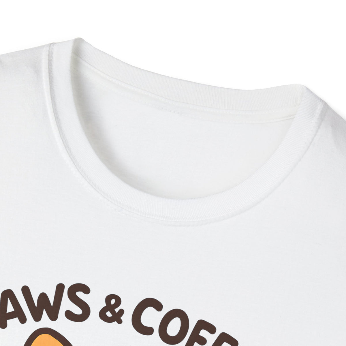 Paws and Coffee T-Shirt – Funny Gift for Dog Moms Who Love Coffee