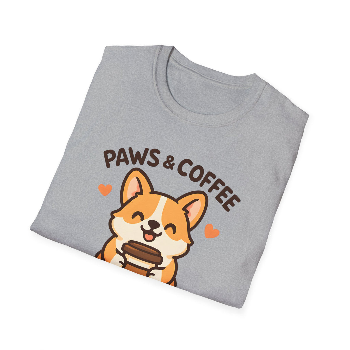 Paws and Coffee T-Shirt – Funny Gift for Dog Moms Who Love Coffee