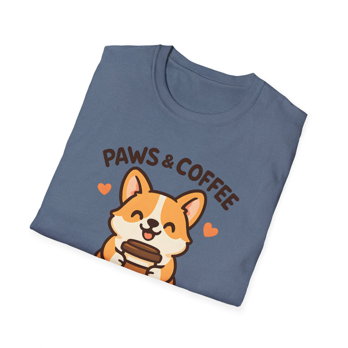 Paws and Coffee T-Shirt – Funny Gift for Dog Moms Who Love Coffee