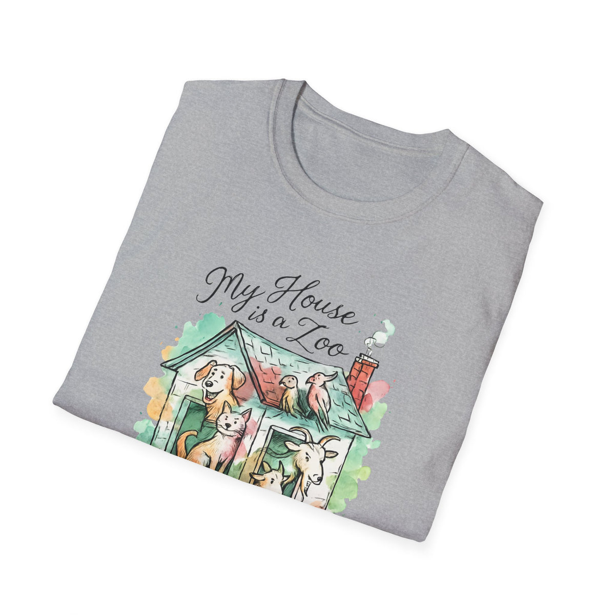 House Full of Animals T-Shirt – Funny Pet Lover Gift for Dog & Cat Owners