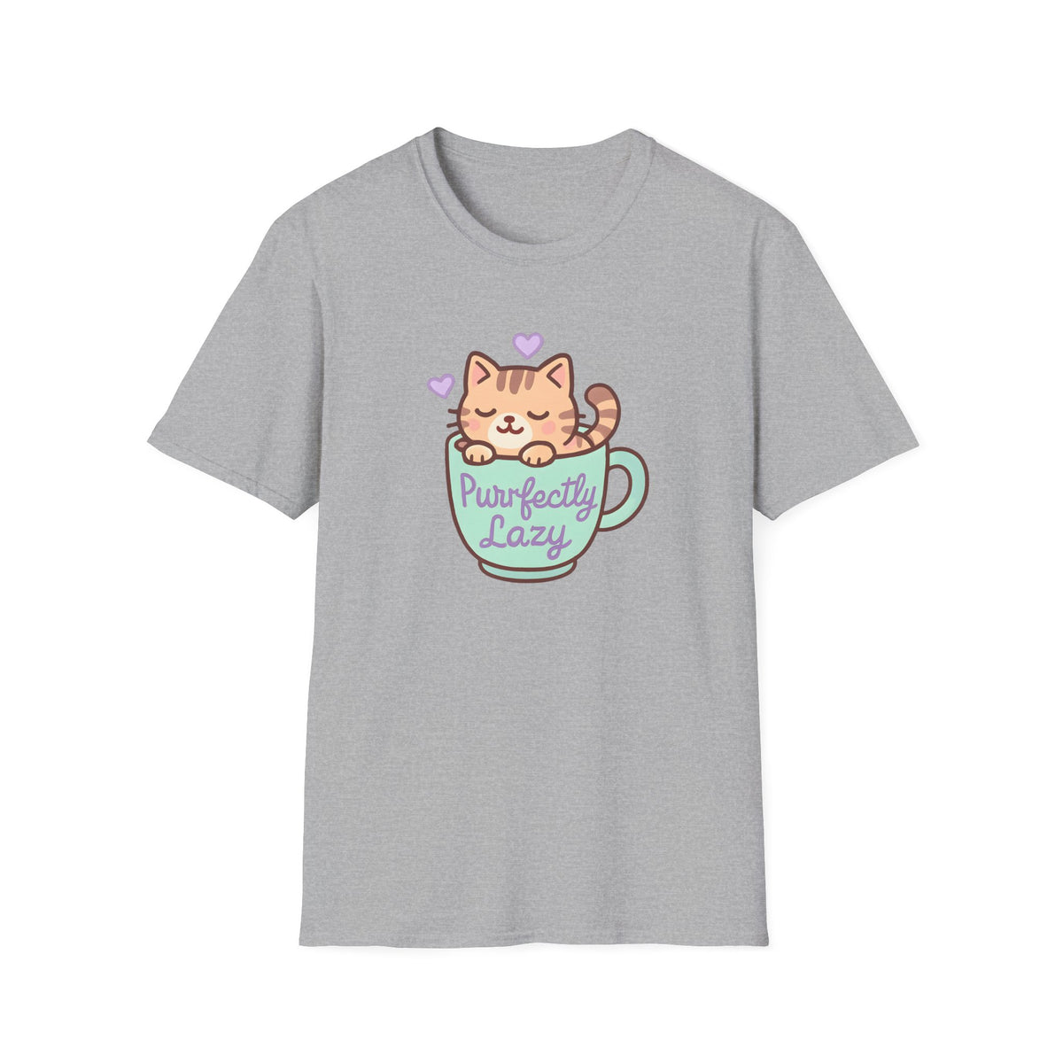 Perfectly Lazy Cat T-Shirt – Funny Couch Potato Cat Lover Graphic Tee