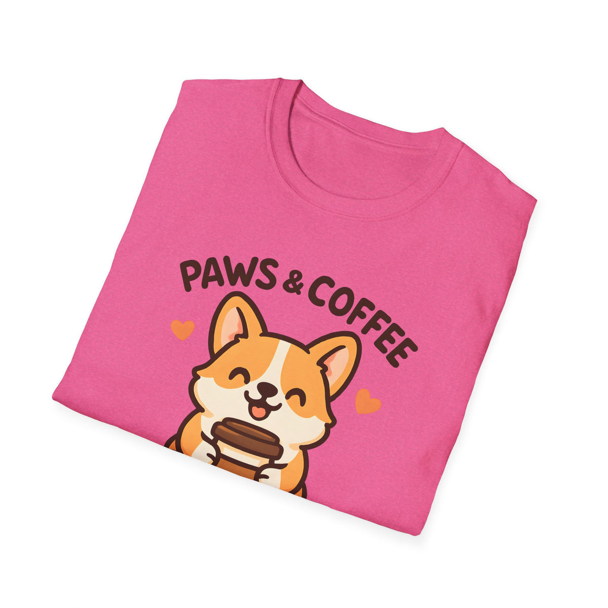 Paws and Coffee T-Shirt – Funny Gift for Dog Moms Who Love Coffee