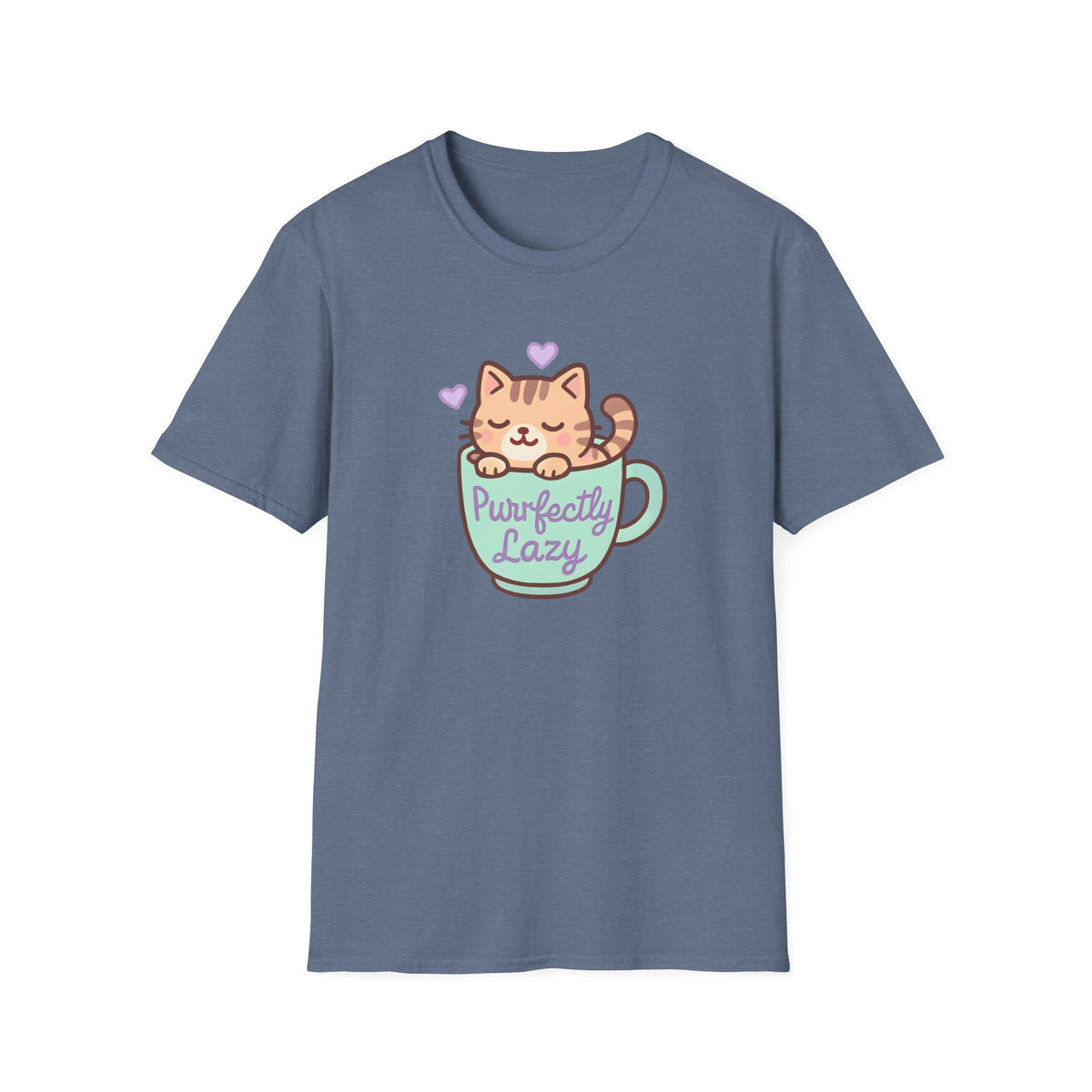Perfectly Lazy Cat T-Shirt – Funny Couch Potato Cat Lover Graphic Tee