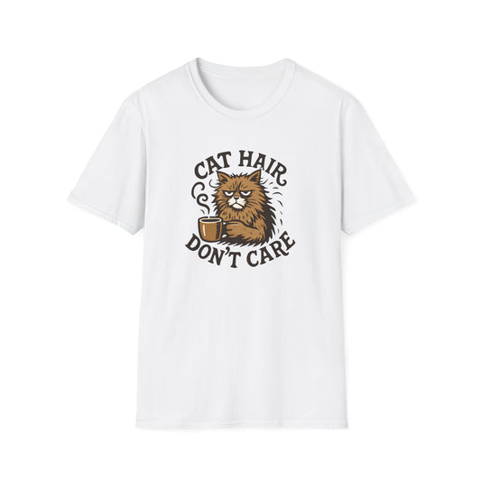 Cat Hair Don’t Care T-Shirt – Funny Cat Mom Tee