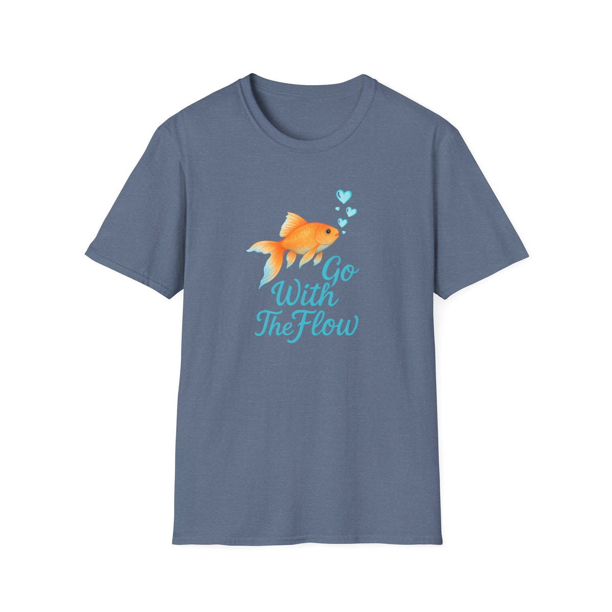 Go With The Flow T-Shirt – Motivational Quote Unisex Tee